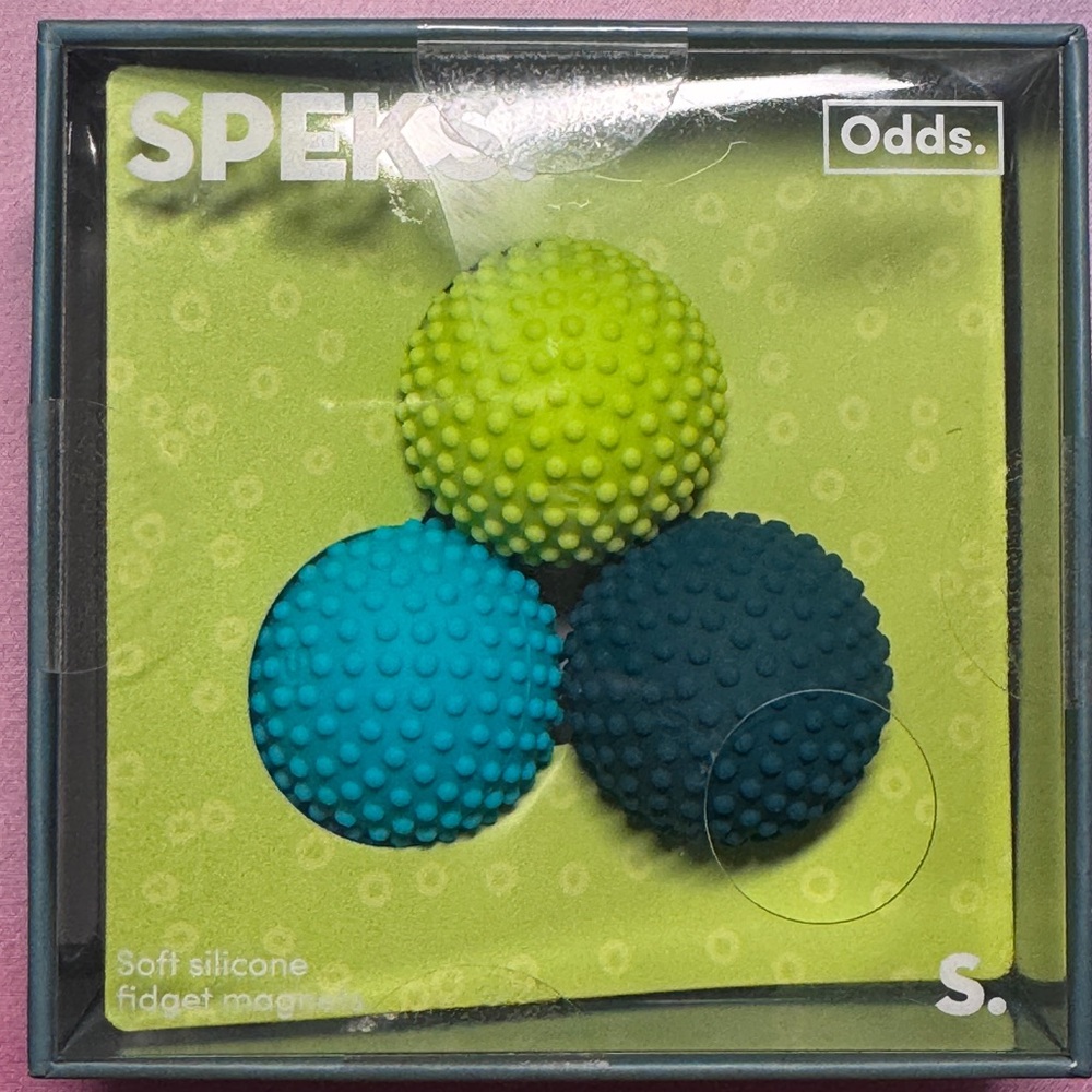 Speks Soft Silicone Fidget Magnets - Lime, Teal & Green